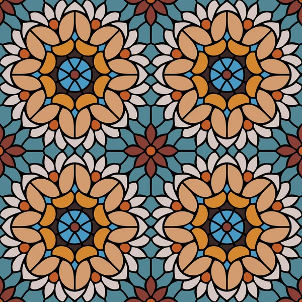 Color flores abstractas patrón — Vector de stock
