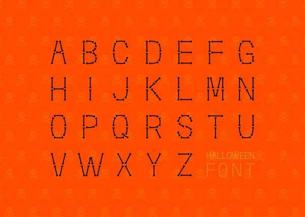 Halloween font letters — Stock Vector