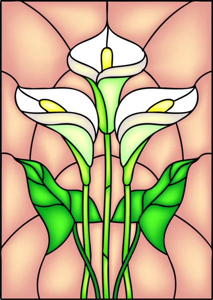 Ramo de flores de lirio de Calla — Vector de stock