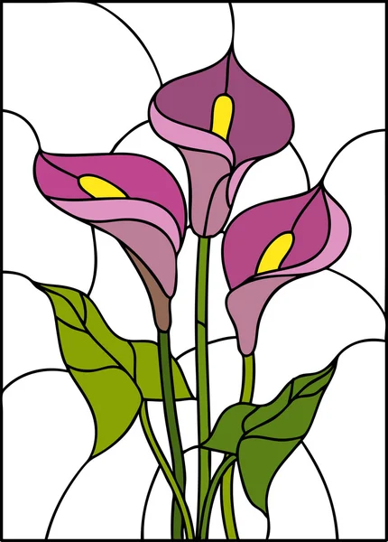 Calla liliom virágok csokor — Stock Vector