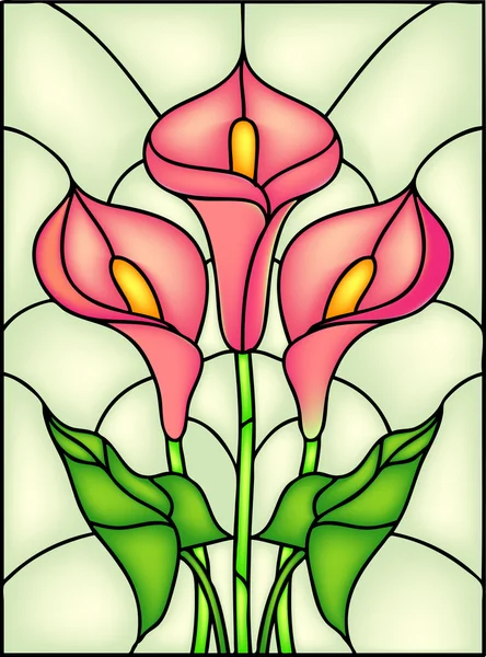 Ramo de flores de lirio de Calla — Vector de stock