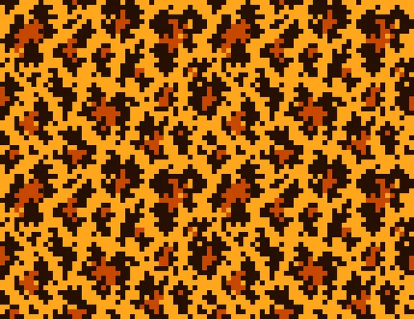 Leopard, cheetah pixel patroon — Stockvector