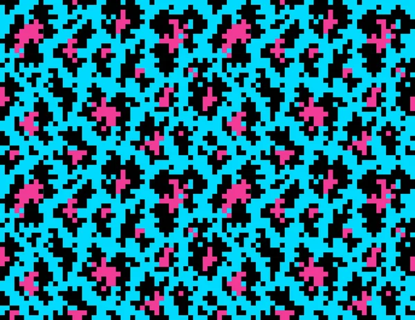 Leopard, gepárd pixel minta — Stock Vector