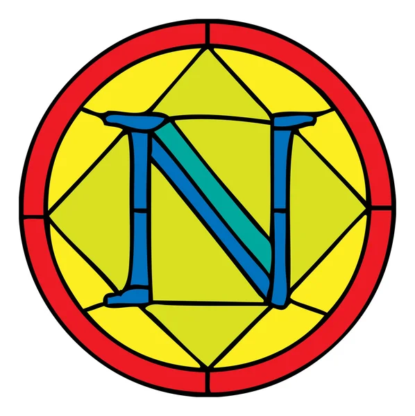 N - γράμμα γοτθικό γραμματοσειράς — Διανυσματικό Αρχείο