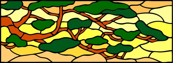Árboles diseño abstracto paisaje Vector De Stock