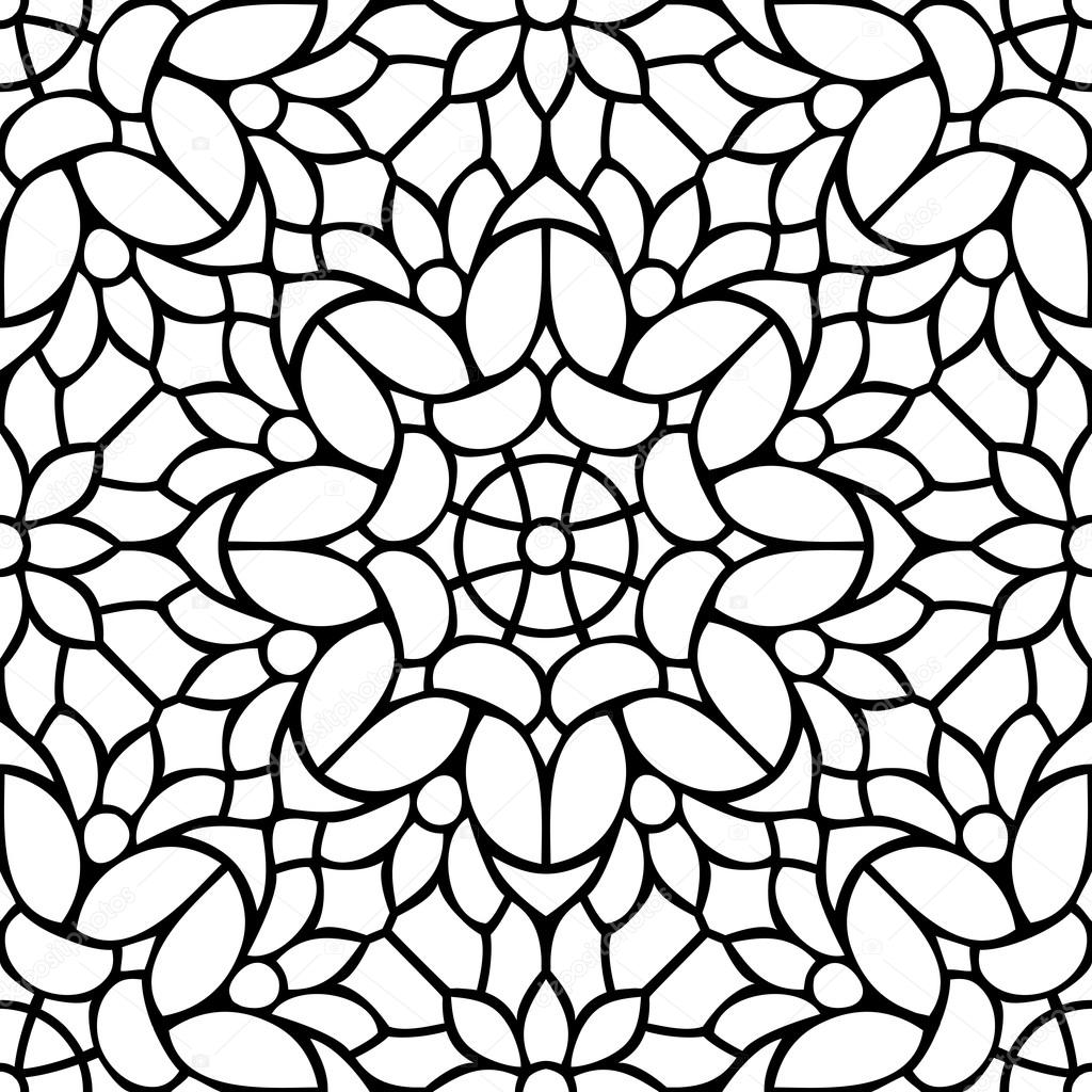 abstract flower seamless pattern