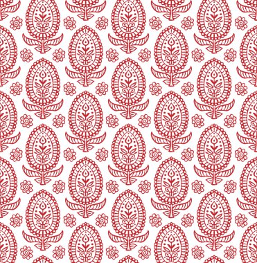 Hint soyut çiçek desenli