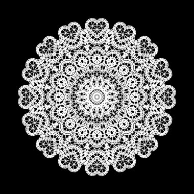 dantel yuvarlak süsleme arka plan