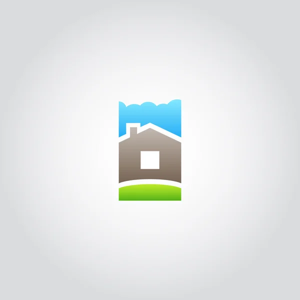 Inmobiliaria, Casa Icono — Vector de stock