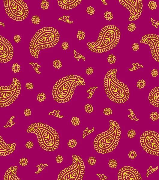 Indio patrón floral abstracto — Vector de stock