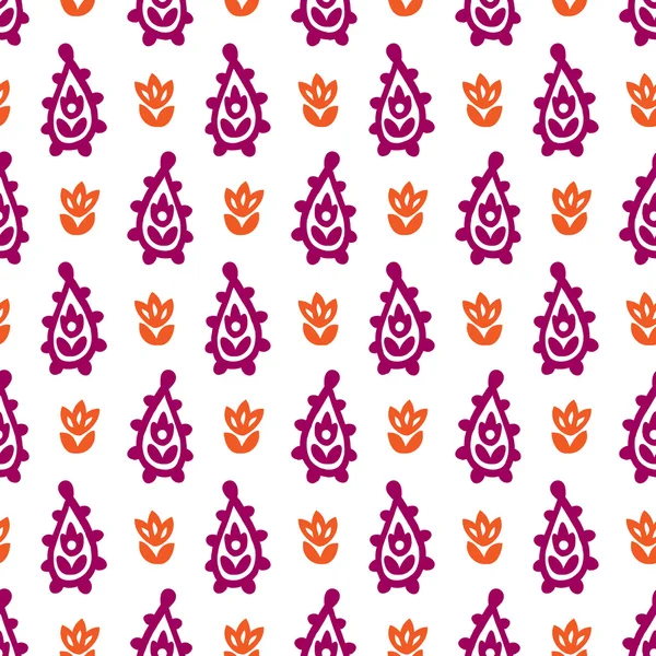 Modèle floral abstrait indien — Image vectorielle