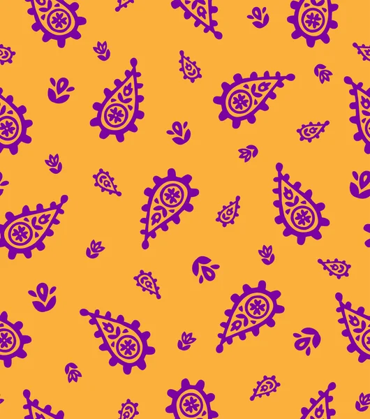 Indio patrón floral abstracto — Vector de stock
