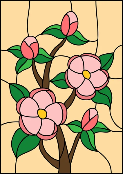 Sakura bloesem floral samenstelling — Stockvector
