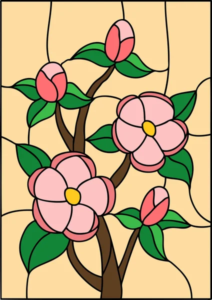 Sakura floare compoziție florală — Vector de stoc