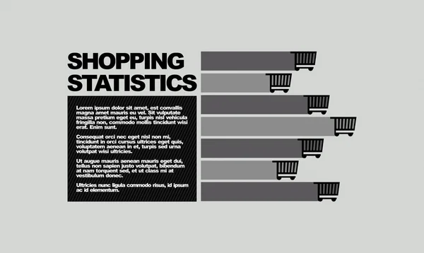 Diagrammleisten für Einkaufsstatistiken — Stockvektor