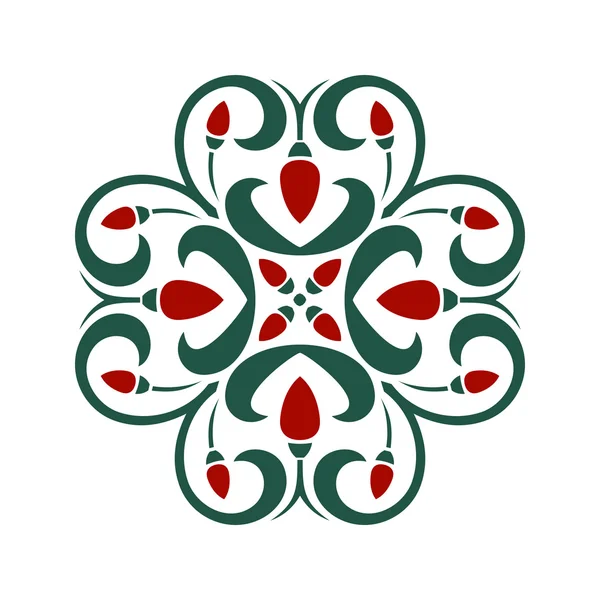 Aardbei, abstracte vruchten ornament — Stockvector