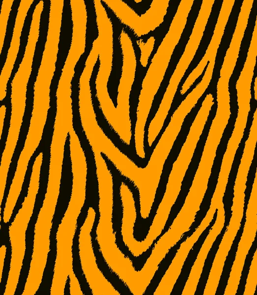 Tigre pele sem costura padrão — Vetor de Stock