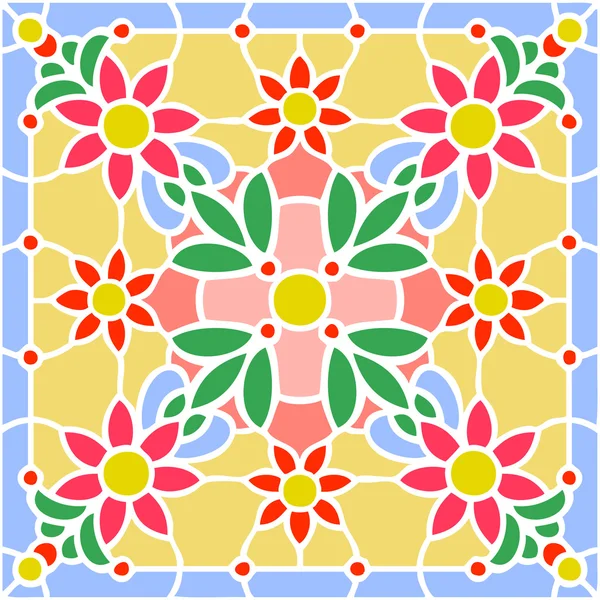 Floral abstracte symmetrische compositie — Stockvector