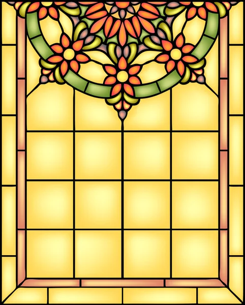 penceresinde çiçek simetrik kompozisyon