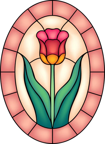 Flor de tulipa decorativa —  Vetores de Stock