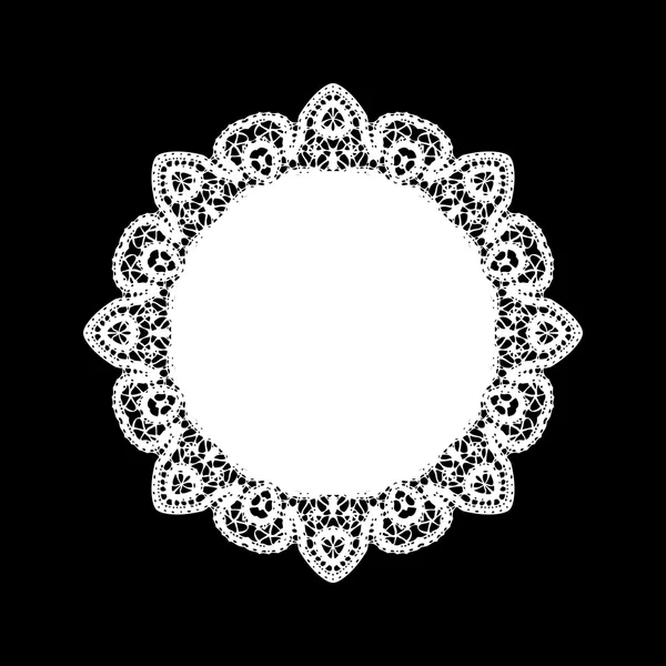 Lace round ornament background — Stock Vector