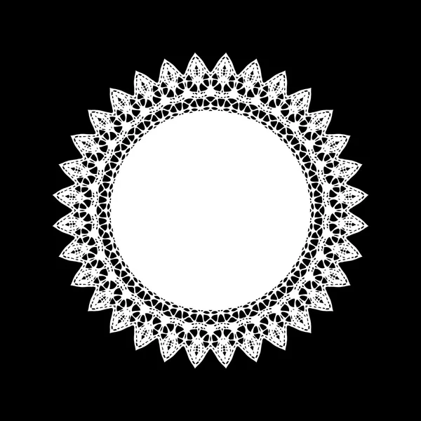 Кружева круглый орнамент фон — стоковый вектор