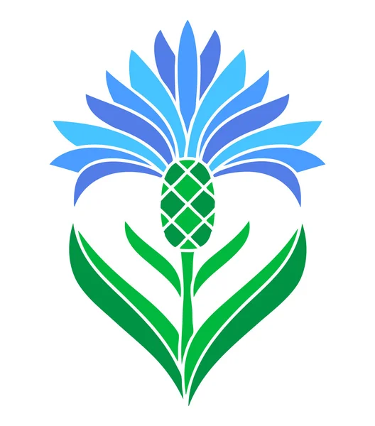 Mozaik, geometrik mavi Peygamber Çiçeği