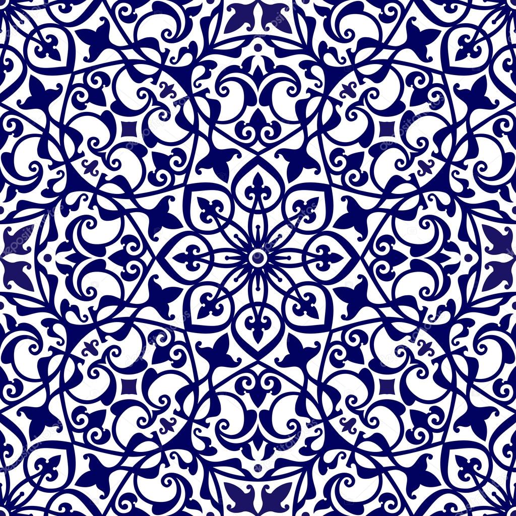 Floral seamless pattern ornament