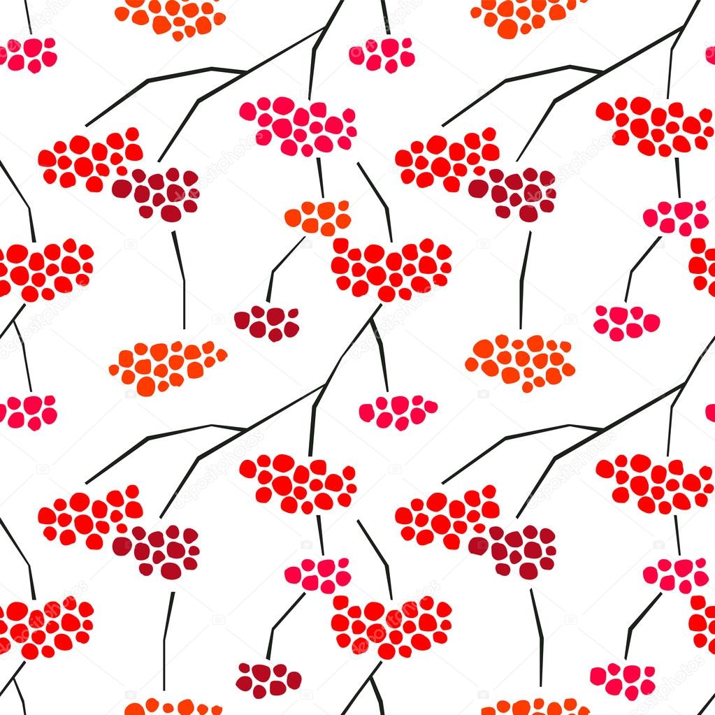 Red berries background, pattern