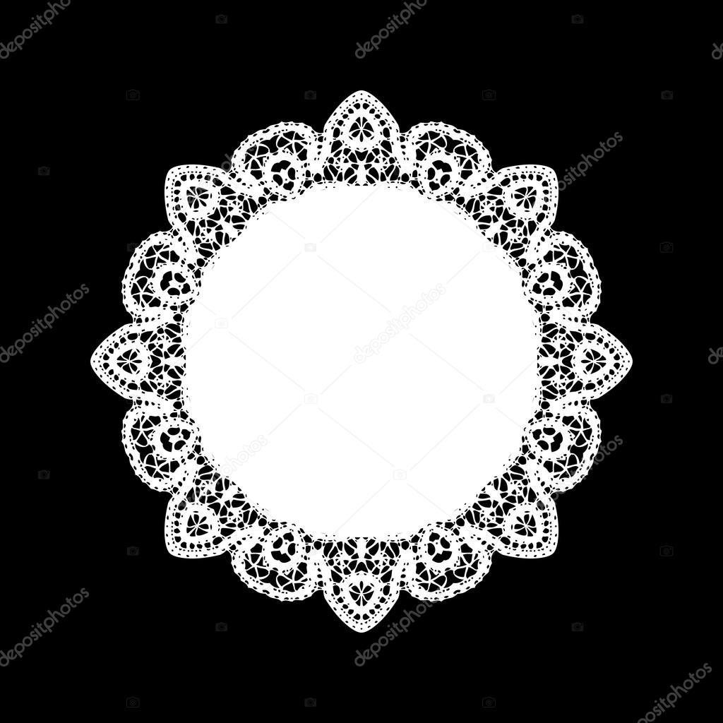 lace round ornament background