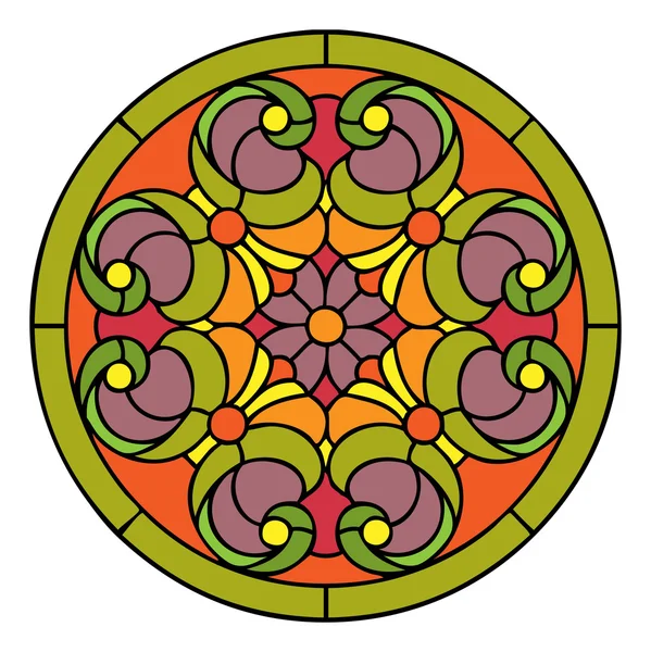 Круглый цветочный орнамент фона — стоковый вектор