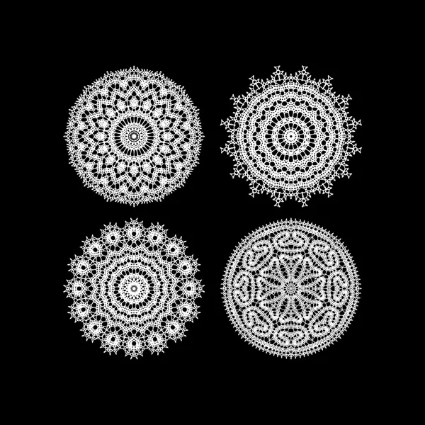 Lace design element set — Stock vektor