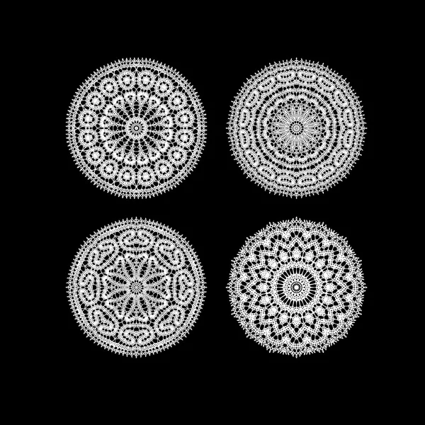 Lace design element set — Stock vektor