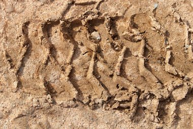 Kumda tekerlek izi arkaplanı