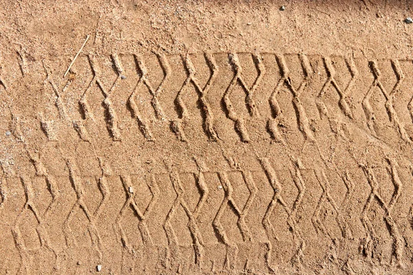 Φόντο του ίχνους ελαστικών στην άμμο — Φωτογραφία Αρχείου