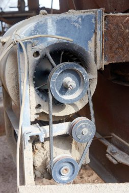 Toz kaplı santrifüj vantilatörü makaralı.