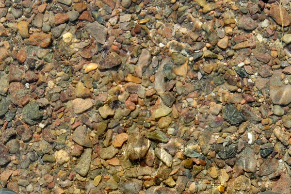 Agua Clara Transparente Fondo Guijarros Del Río Fondo Abstracto Natural — Foto de Stock