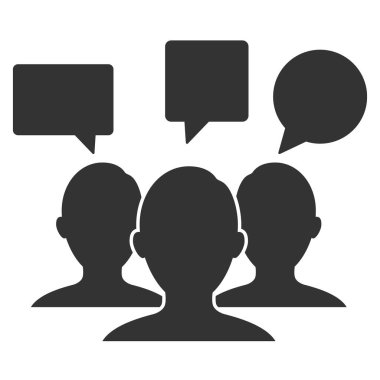 Halkın ikon siluetleri, takım simgesi. Sosyal ikon Avatar Grubu Vektör Simgesi Düz Tasarımı. Kullanıcı grup ağı. Şirket takım grubu. Topluluk üyesi simgesi.