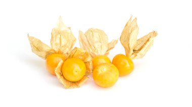 Beyaz arka planda Cape Gooseberry.