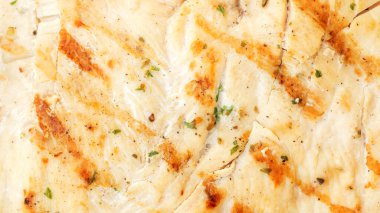 Arka plan için ızgara tavuk göğsünü kapat..