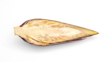 Beyaz arka planda muzlar çiçek açar.