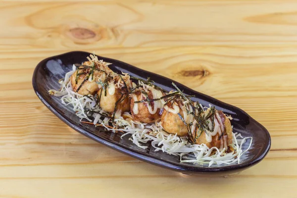 Takoyaki Tintenfischbälle Japanisches Essen — Stockfoto