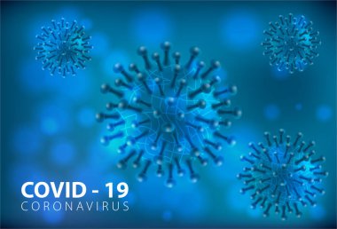 Coronavirus hastalığı COVID-19 enfeksiyonu tıbbi olarak izole edildi. Çin patojen solunum yolu gribi covid virüs hücreleri. Coronavirus hastalığının resmi adı COVID-19, vektör illüstrasyonu