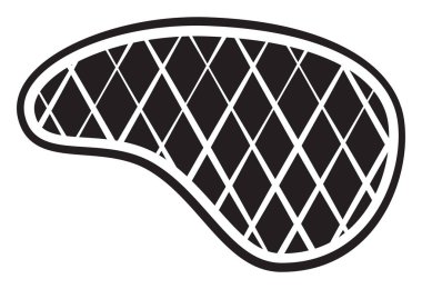 Et Bifteği İkonları. Vektör illüstrasyonu