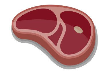 Et Bifteği İkonları. Vektör illüstrasyonu