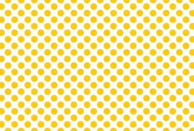 White and .yellow Polka Dot seamless pattern. For tablecloths, clothes, shirts, dresses, paper, bedding, blankets, quilts, and other textile products. Vector background.