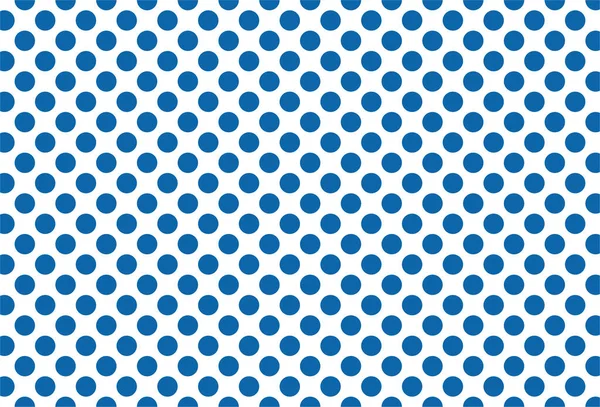 Wit Blauw Polka Dot Naadloos Patroon Voor Tafelkleden Kleding Shirts — Stockvector