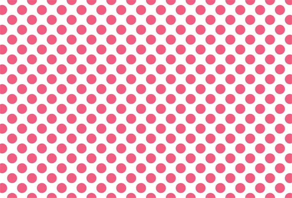 Wit Roze Polka Dot Naadloos Patroon Voor Tafelkleden Kleding Shirts — Stockvector