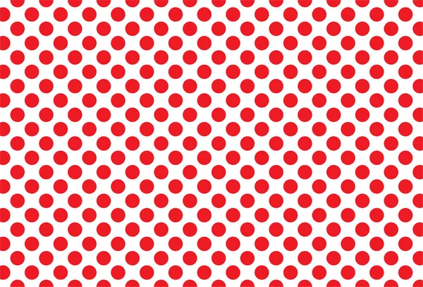 Wit Rood Polka Dot Naadloos Patroon Voor Tafelkleden Kleding Shirts — Stockvector