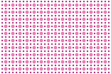 Beyaz ve pembe benekli, pürüzsüz desen. Masa örtüleri, elbiseler, gömlekler, elbiseler, kağıt, yatak örtüleri, yorganlar ve diğer tekstil ürünleri için. Vektör arkaplanı.